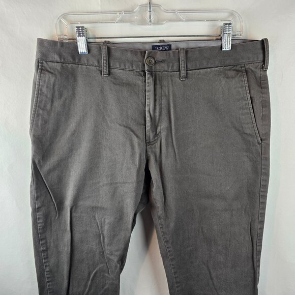J.Crew Chino Pants Mens 32x32 Gray Chino Khaki Flex Driggs Slim Fit Stretch Norm - Picture 2 of 10